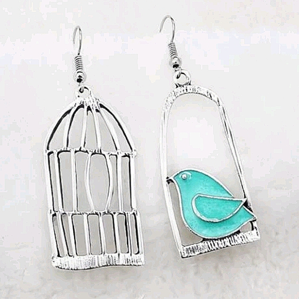 Bird & Cage Earrings